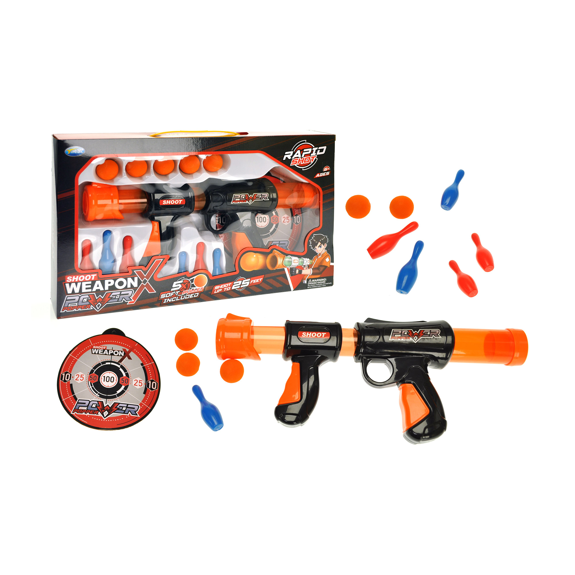 Дитячий помповий автомат YG Toys Power Popper, від 6 років (668A-1)